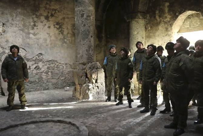 Военнослужащие российского миротворческого контингента в Нагорном Карабахе посетили древнейший монастырь Дадиванк