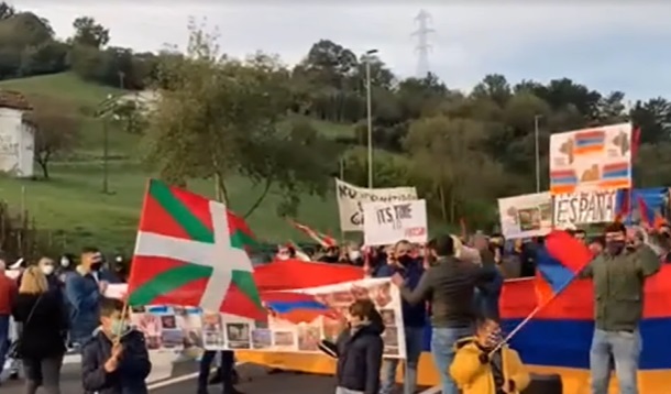 Armenians close off France-Spain interstate highway