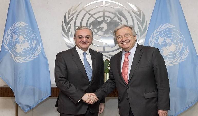 Armenia FM has telephone talk with UN chief, latter is concerned