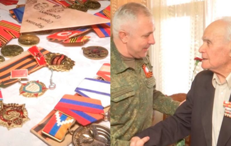 Командование российского миротворческого контингента в Нагорном Карабахе поздравило ветеранов Великой Отечественной войны