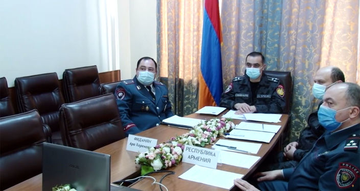 Video conference with law enforcement agencies of the CSTO member States. Video