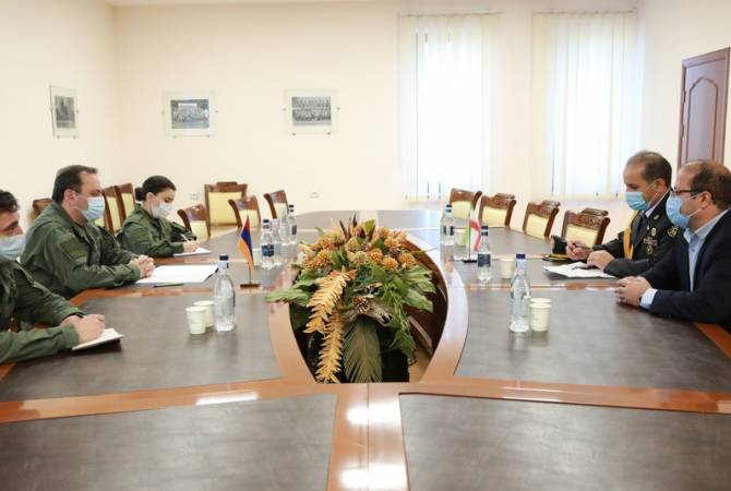 A meeting was held with the newly appointed military attache of the Iranian Embassy at the Ministry of Defense