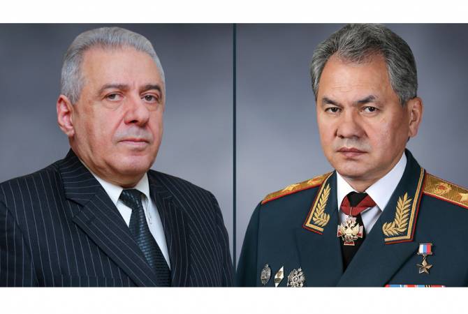 Vagharshak Harutyunyan and Sergey Shoigu discussed the issue of Armenian-Azerbaijani border tension