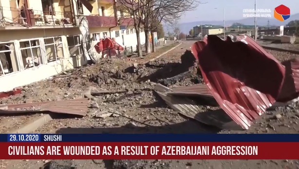 As a result of the shelling from the Azerbaijani side, there are civilians wounded
