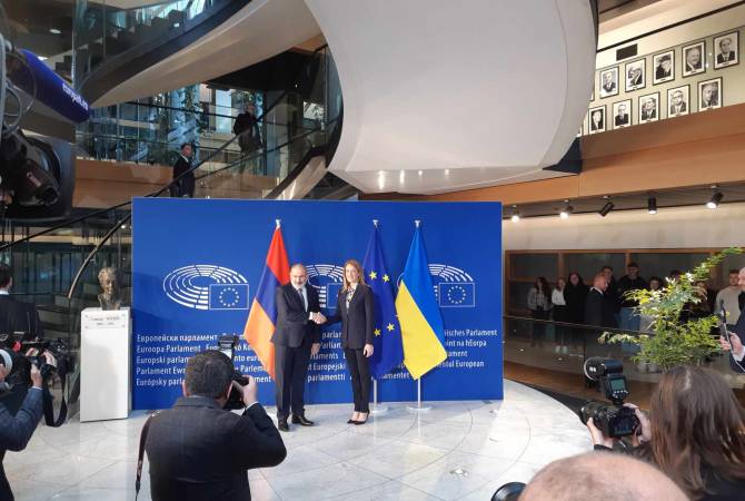 Ստրասբուրգ կատարած աշխատանքային այցի շրջանակում մեկնարկել է ՀՀ վարչապետ Նիկոլ Փաշինյանի հանդիպումը ԵՄ խորհրդարանի նախագահ Ռոբերտա Մեցոլայի հետ