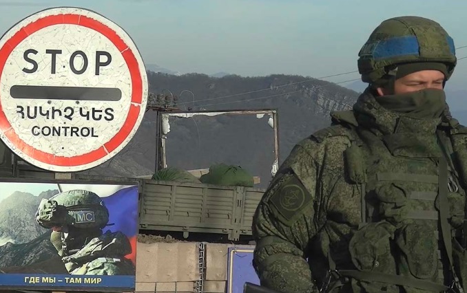 Мониторинг обстановки российскими миротворцами в Нагорном Карабахе. ВИДЕО