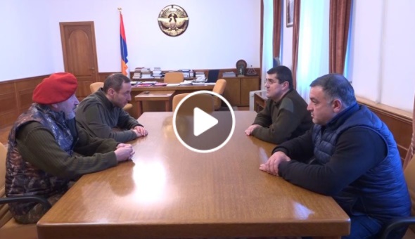 Today I received the Mayor of Yerevan Hayk Marutyan, who, as part of the volunteer detachment, was on duty at the defensive positions of Artsakh. Artsakh President. VIDEO
