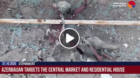 Central market and one residential building were shelled in Stepanakert