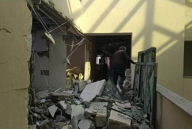 Aftermath of Azerbaijani air strike at maternity hospital in Stepanakert City