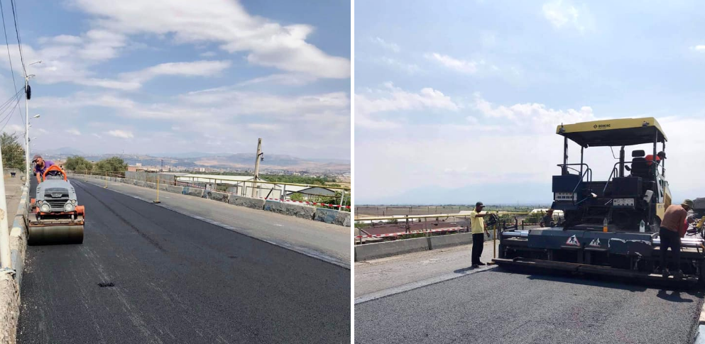 Ասֆալտապատվում է Արարատյան փողոցը Ն.Չարբախին միացնող կամուրջը