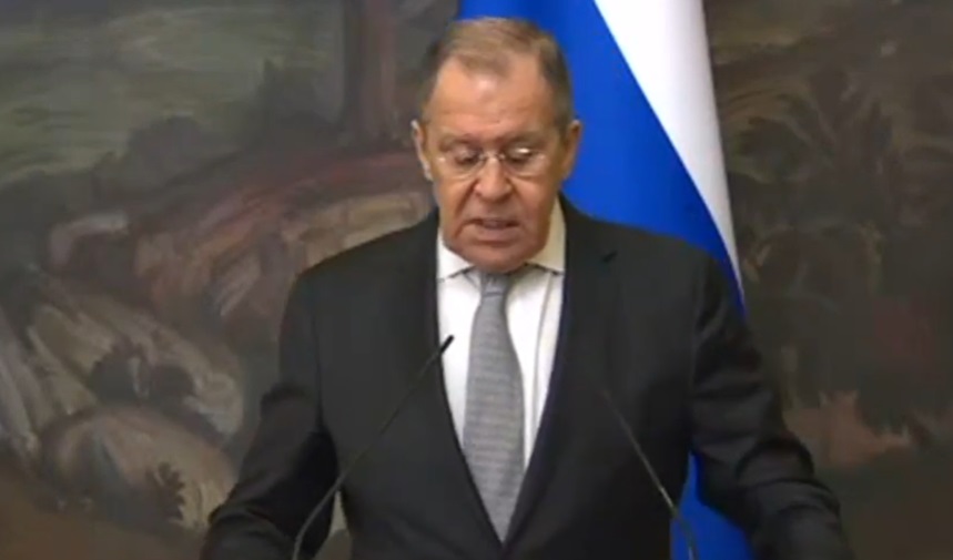 Sergey Lavrov and Armenian foreign Minister Zohrab Mnatsakanyan hold a press conference following the talks. VIDEO