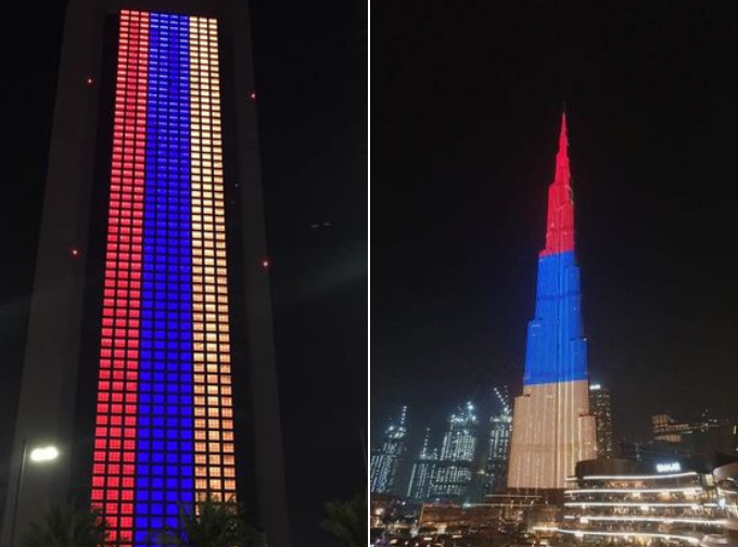 ԱՄԷ-ում սեպտեմբերի 21-ին երկու երկնաքեր կլուսավորվի Հայաստանի դրոշի գույներով
