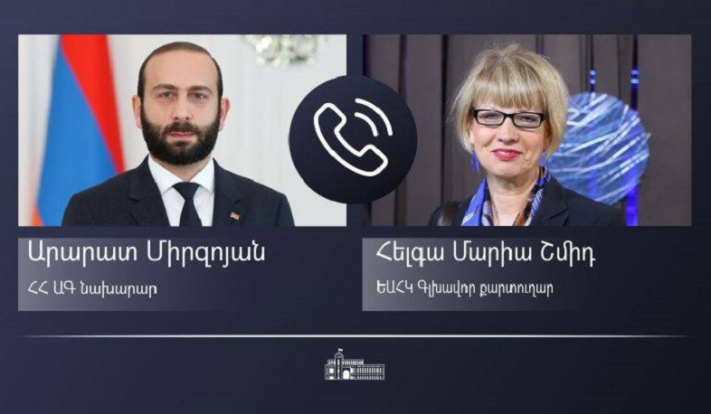Ararat Mirzoyan had a telephone conversation with OSCE Secretary General Helga Schmid