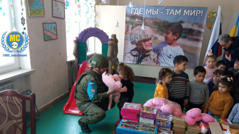 Ռուս խաղաղապահները հումանիտար ակցիա են անցկացրել Արցախի Հանրապետության Աշան գյուղի մանկապարտեզում