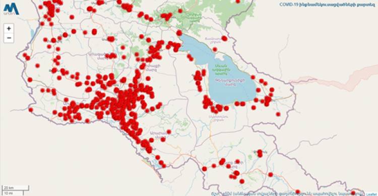 Արսեն Թորոսյանը հրապարակել է Հայաստանում ինքնամեկուսացվածների գտնվելու վայրերի քարտեզը