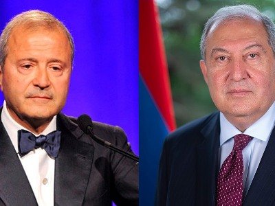 Armenia President holds phone talks with Diaspora Armenian businessman and philanthropist