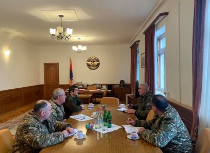 President of Artsakh holds meeting with Russian peacekeeping mission chief
