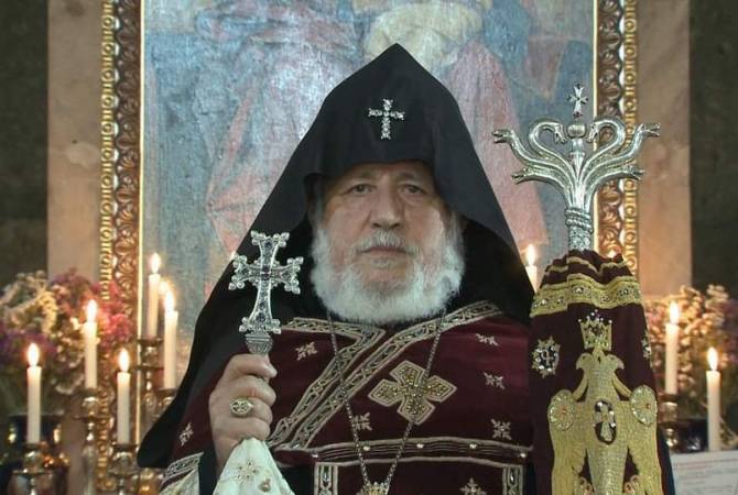 Catholicos of All Armenians addresses nation, calls for all-nation defense. VIDEO