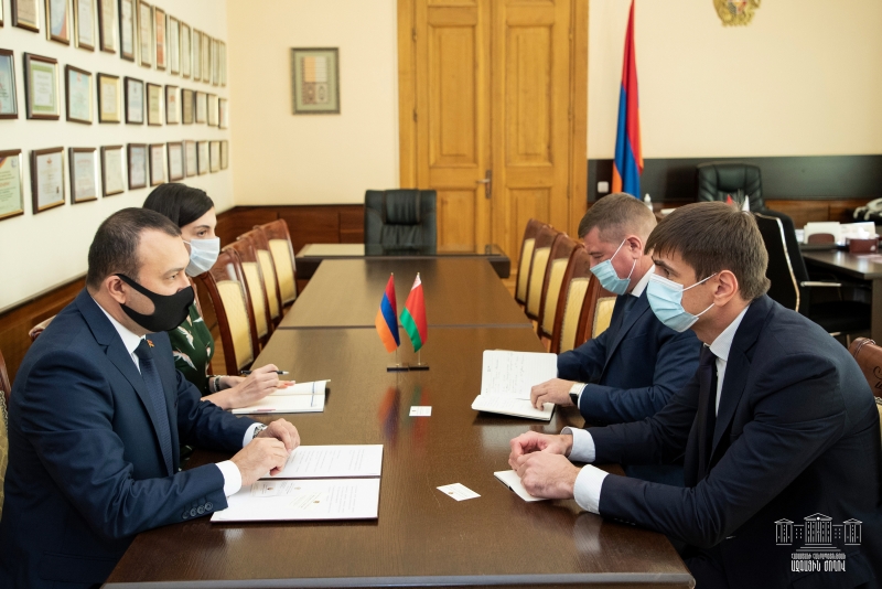 Вице-спикер НС В.Энфиаджян встретился с Временным Поверенным в делах Беларуси в Армении